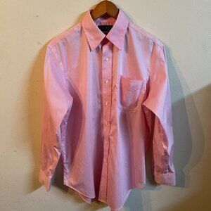 LAUREN RALPH LAUREN 15 1/2, 32/33 PINK LONG-SLEEVE BUTTON-DOWN POCKET SHIRT